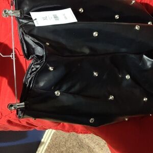 AKIRA WORK IT BABY FAUX LEATHER BARREL PANT Size XLXL